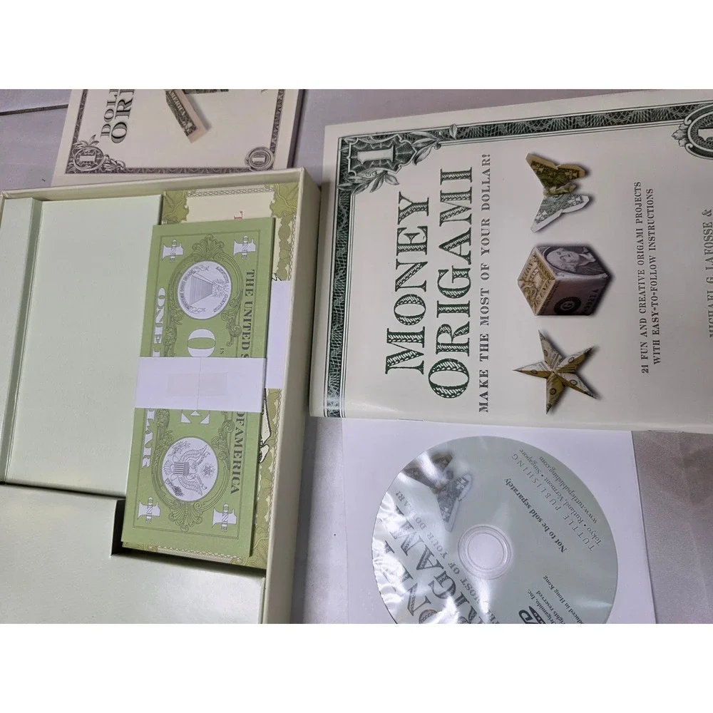 Dollar Bill Origami Kit Won Park 100 Practice Sheets & Money Origami DVD Book G3